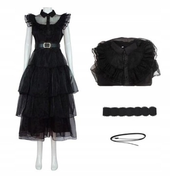 Kostium Wednesday Addams BLISS r. 140