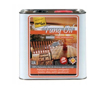HartzLack Olej tungowy Tung Oil do drewna 2,5L