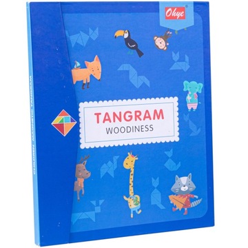 TANGRAM деревянный пазл Монтессори с магнитными кубиками