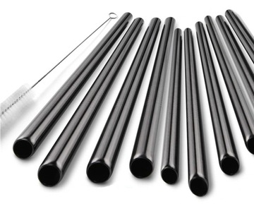 10x SŁOMKI METALOWE WIELORAZOWE RURKI EKO CZYŚCIKI
