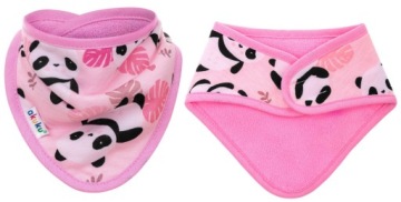 Akuku APASZKA dziecięca Śliniak Panda bawełna rzep