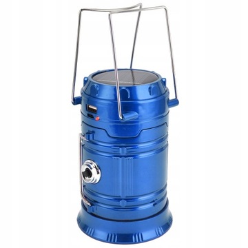 LED Solar Camping Light 18650 Bateria USB