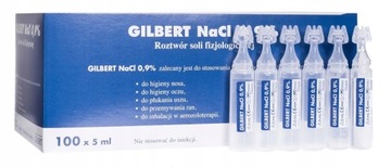 ZESTAW 20 x SÓL FIZJOLOGICZNA GILBERT 20 x 5ml Dla DZIECI I DOROSŁYCH