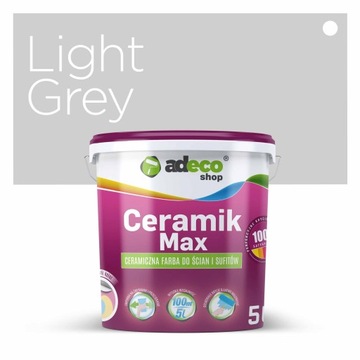 Farba ceramiczna do ścian kolor LIGHT GREY 5L