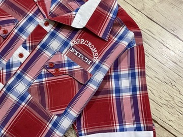 ABERCROMBIE & FITCH Koszula Męska krata IDEAŁ L