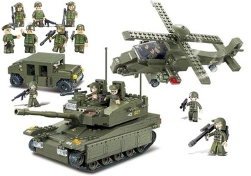 Кирпичи Танк МЕРКАВА + ВЕРТОЛЕТ + ДЖИП ХАММЕР + армейская армия 2 LEGO ОРУЖИЯ
