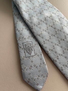 Галстук Gucci 100% шёлк пастельного синего цвета