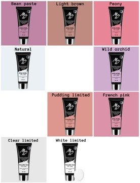 НАБОР 3 x 30 мл АКРИЛОВЫЙ ГЕЛЬ АКРИЛГЕЛЬ ПОЛИГЕЛЬ БЕЗ ГЕМЫ MOLLY LAC