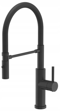 Bateria QUADRON ANDY pure carbon / wąż czarny /prysznic