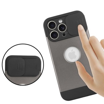 Чехол ERBORD CAM SLIDE ARMOR для iPhone 15 Pro, для MagSafe, Серый Титан