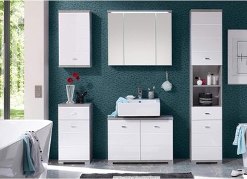 OUTLET Stella Trading POOL Шкаф для ванной комнаты с зеркалом и светодиодами 80 x 69 x 20см