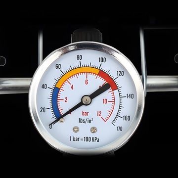 POMPKA NOŻNA DWUTŁOKOWA SAMOCHODOWA ROWEROWA MOCNA Z MANOMETREM AUTO 7 BAR