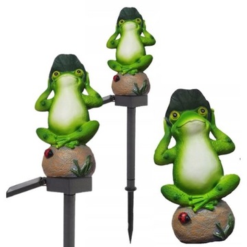 Ogrodowa lampka solarna Led Żaba