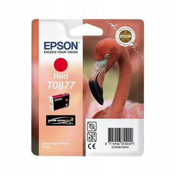 ЧЕРНИЛА ОРИГИНАЛЬНЫЕ EPSON T0877 RED R1900