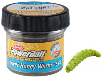 Guma Berkley PowerBait Honey Worm 25mm - Yellow 55szt