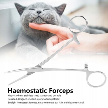 Хирургические прямые кровоостанавливающие щипцы 16 см.