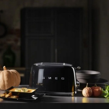 Тостер Smeg TSF01BLEU 2 ломтика черный 950 Вт RETRO