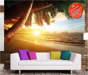 Fototapeta zachód słońca na plaży 210x140cm ścienna GREAT ART