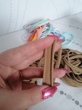 8 шт. Базовая резинка бесшовная присыпка для новорожденных розовая № 8.