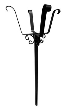 Подставка для садовых цветов на ножке Современная кованая металлическая подставка 140см ЧЕРНАЯ