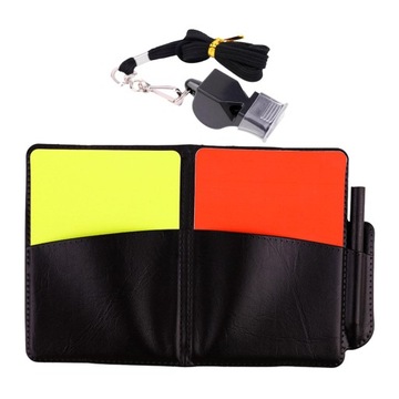 Soccer Referee Cards Set for Football Match Soccer Game With Book Whistle