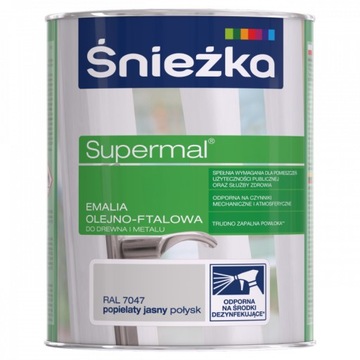 FARBA OLEJNA POPIELATA RAL 7047 POŁYSK 0.8L