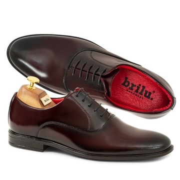 BRILU WIZYTOWE BUTY OKSFORDY BORDOWE 40