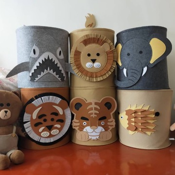Корзины для игрушек-контейнеры НАБОР из 2-х корзин для белья БОЛЬШОЙ LION ELEPHANT 24h PL