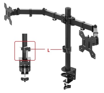 Держатель для двух мониторов, сверхпрочный, регулируемый, универсальный для настольного компьютера