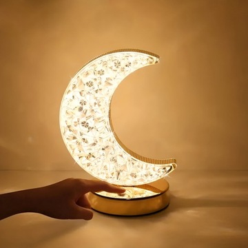 КРИСТАЛЛ СВЕТОДИОДНАЯ ЛУНА НОЧНАЯ ЛАМПА НАСТОЛЬНАЯ ЛАМПА