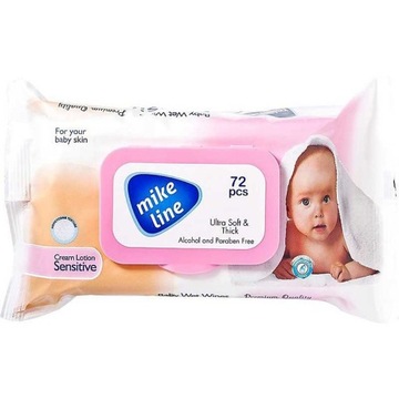 Chusteczki nawilżane MIKE LINE 72szt z klipsem R