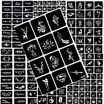 ШАБЛОНЫ БЛЕСКОВЫХ ТАТУ НАБОР ШАБЛОНОВ