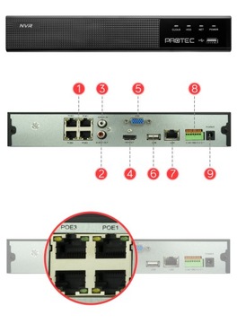 ЦИФРОВОЙ МОНИТОРИНГ 4 IP-КАМЕРЫ 5MPX POE НАРУЖНЫЙ ПРОСМОТР ОНЛАЙН