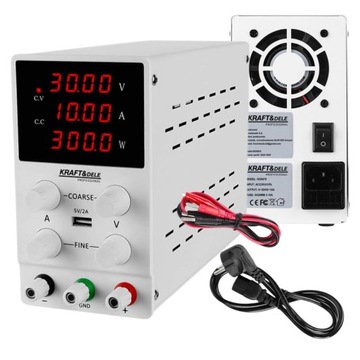 ЛАБОРАТОРНЫЙ РЕГУЛИРУЕМЫЙ ТОЧНЫЙ ИСТОЧНИК ПИТАНИЯ 0–30 В, 10 А, светодиод, 200–240 В переменного тока