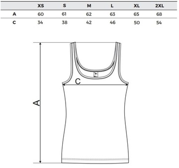 ТОП ЖЕНСКИЙ MALFINI C36, ХЛОПОК, ВЫСОКОГО КАЧЕСТВА S