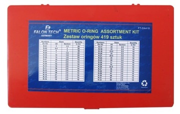 УПЛОТНИТЕЛЬНЫЕ КОЛЬЦА НАБОР МАСЛОСТОЙКИХ УПЛОТНЕНИЙ 419 шт.