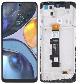 WYŚWIETLACZ LCD DO MOTOROLA MOTO G22 RAMKA CZARNA XT2231