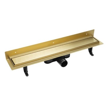 ODPŁYW LINIOWY PRZYŚCIENNE LAVEIS BASSO 90CM ZŁOTY