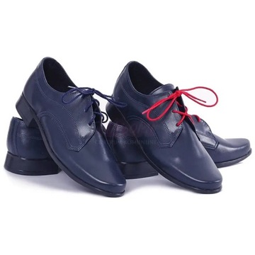 Buty komunijne dla chłopca obuwie chłopięce do komunii komunia granat 12-36