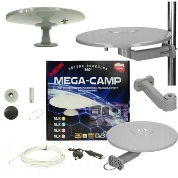UFO CYFROWA ANTENA MOBILNA SAMOCHODOWA DVBT2 DVB T DVB-T2 SZARA 12V