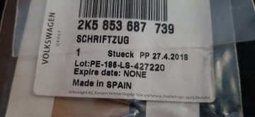 LOGO ZNAK ORIGINÁLNÍ VW CADDY 2K5853687739