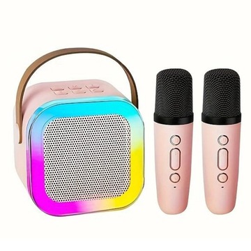 Мини-набор для караоке, 2 микрофона + БЕСПРОВОДНОЙ ДИНАМИК ДЛЯ ДЕТЕЙ