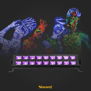 Ультрафиолетовый луч 18x 3W LED Blacklight Beamz