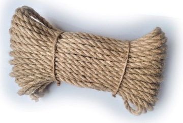 Lina jutowa żeglarska kręcona sznur 10mm 50m