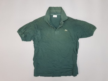 LACOSTE zielona koszulka polo logo 100% bawełna 6 XL