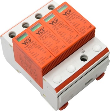 Разрядник для защиты от перенапряжения переменного тока 4П 7кА T1+T2 B+C PROTECTOR