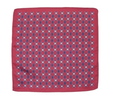 Красный нагрудный платок с геометрическим узором