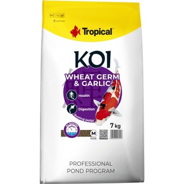 Tropical Pokarm wiosenny granulat dla karpi KOI z czosnkiem Size M 7kg