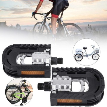 SKŁADANE PEDAŁY ROWEROWE ANTYPOŚLIZGOWE ZE STOP ALUMINIUM DO ROWER GÓRSKICH
