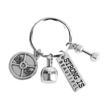 BRELOK METALOWY DO KLUCZY TOREBKI SZTANGA KETTLEBELL PRZYWIESZKI SIŁKA
